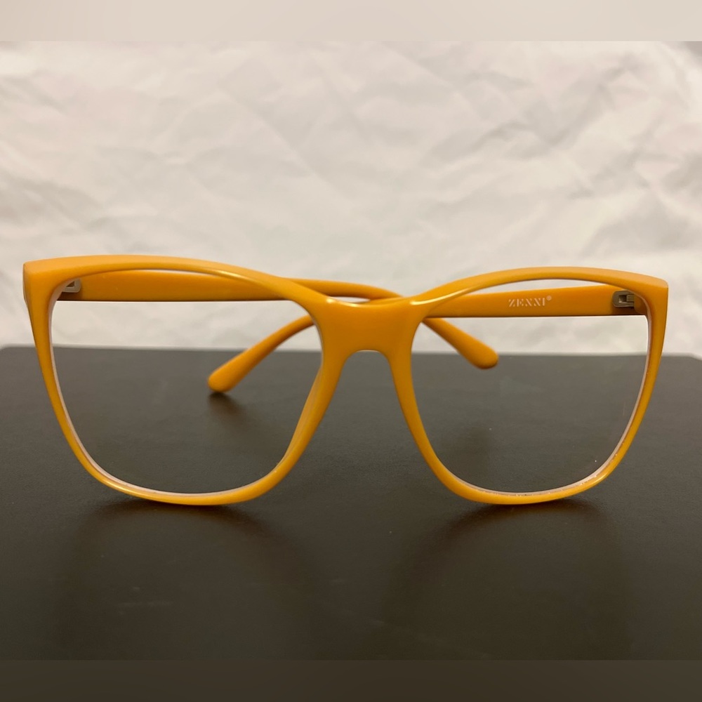 Square oversized glasses. Melon /Yellow